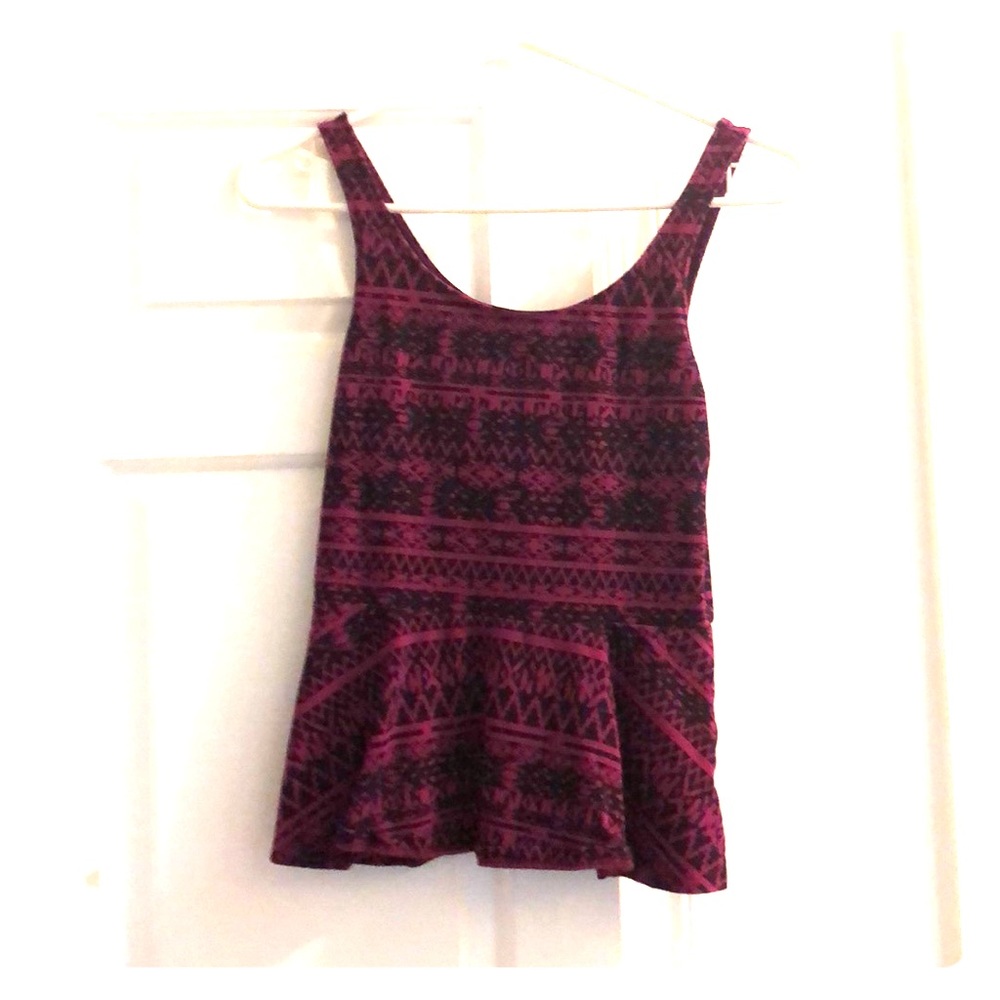 Pink/purple peplum top